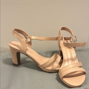 Elegant Nude Strappy Heels